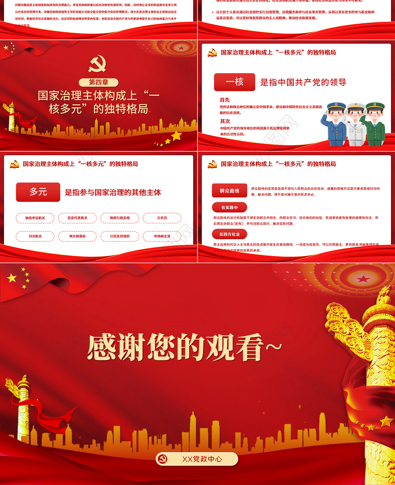 2021国家治理现代化的中国特色PPT党政风宏观党课课件下载