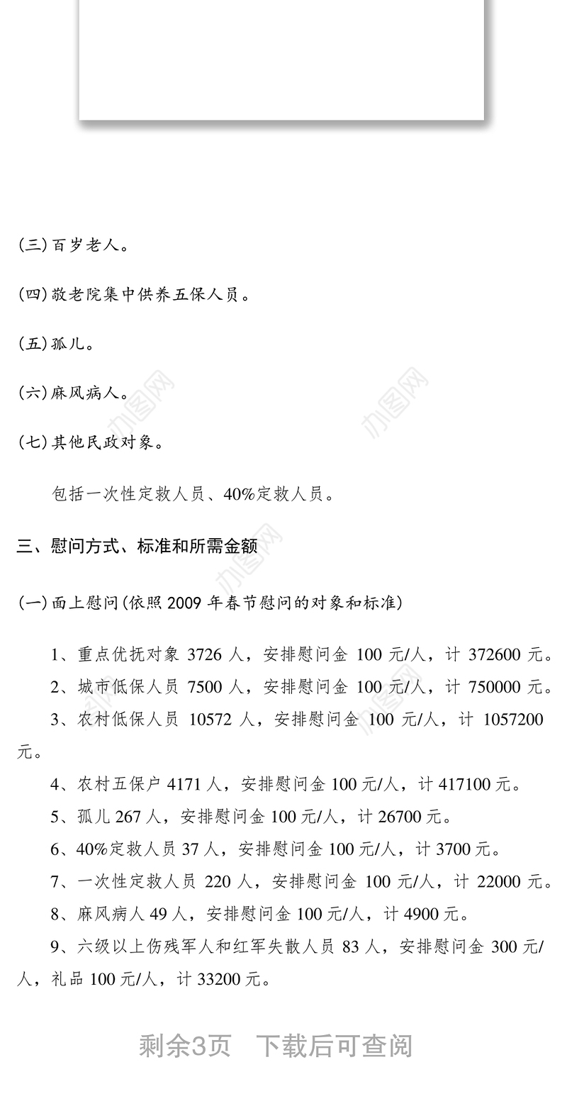 20212016年春节慰问活动方案范文