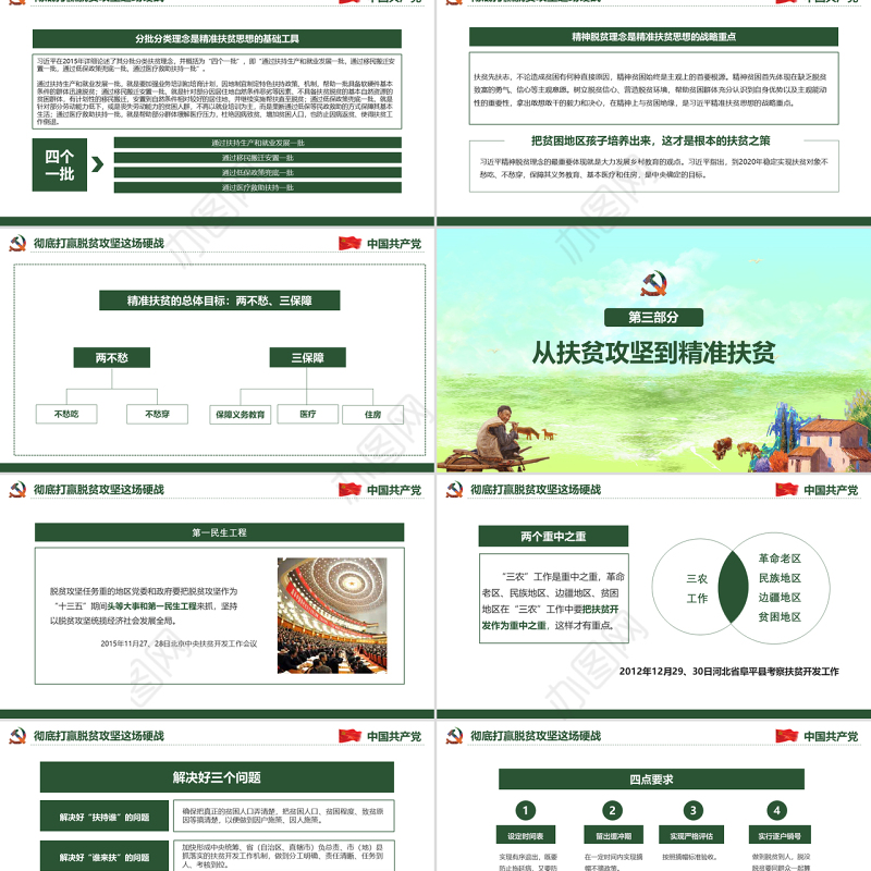 新农村精准扶贫精准脱贫工作PPT模板