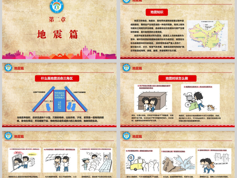 2020年原创512全国防灾减灾日知识活动宣传PPT模板（内含讲稿）-版权可商用