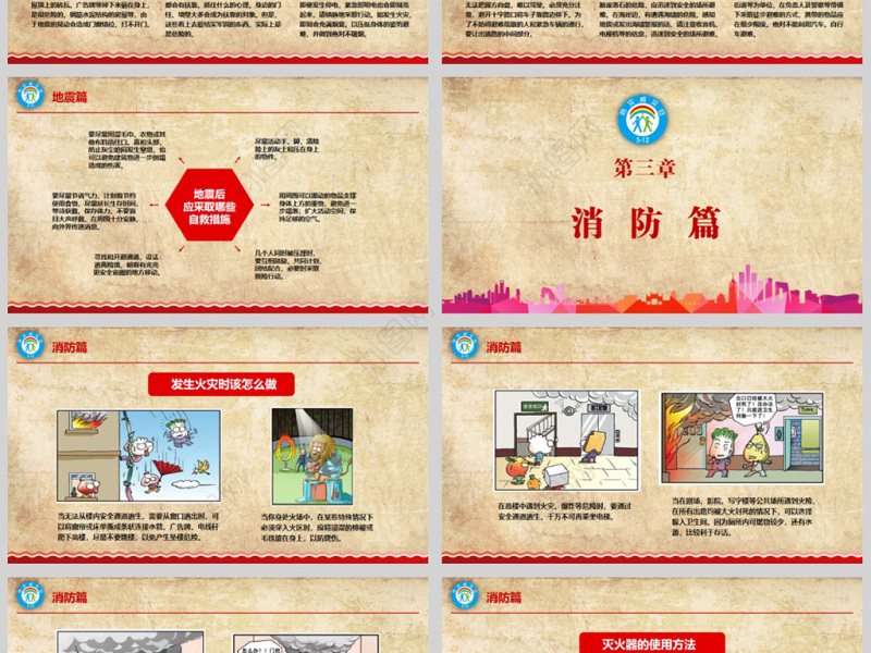 2020年原创512全国防灾减灾日知识活动宣传PPT模板（内含讲稿）-版权可商用