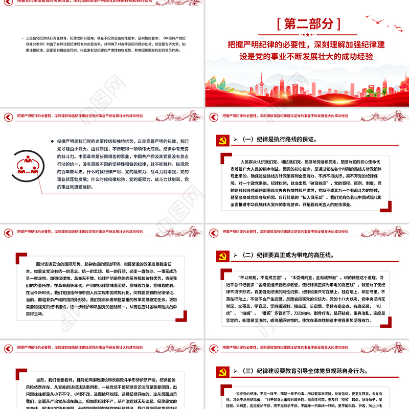 红色党政风重温光辉历程继承光辉传统争做先锋模范PPT建党104周年课件