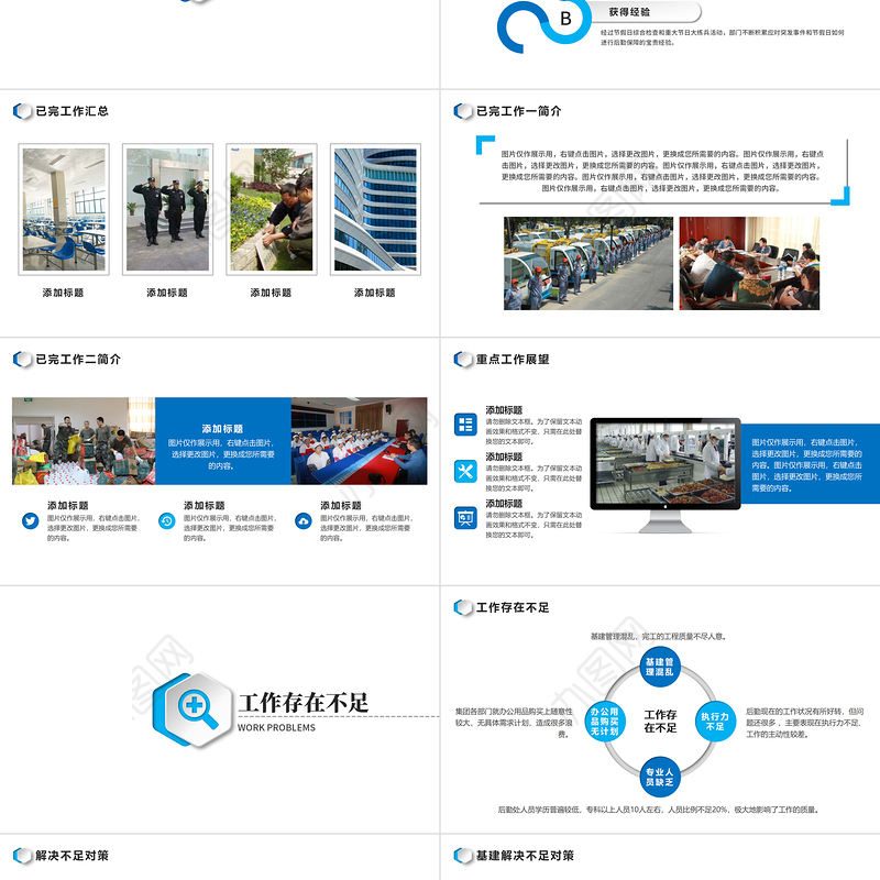 2023后勤管理后勤处新年计划年终总结PPT模板