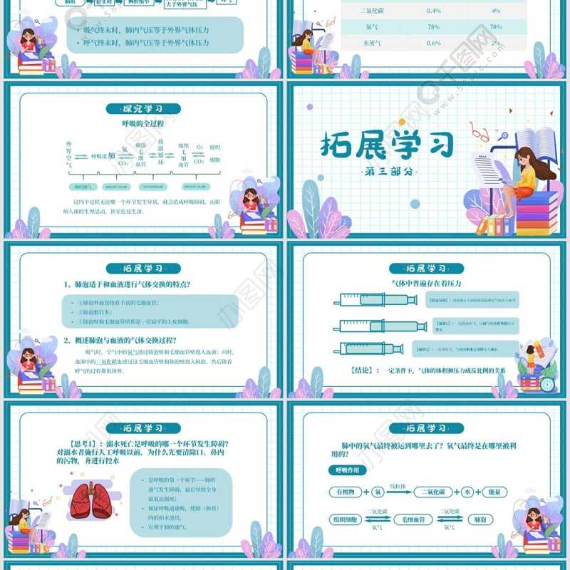 七年级生物发生在肺内的气体交换PPT课件