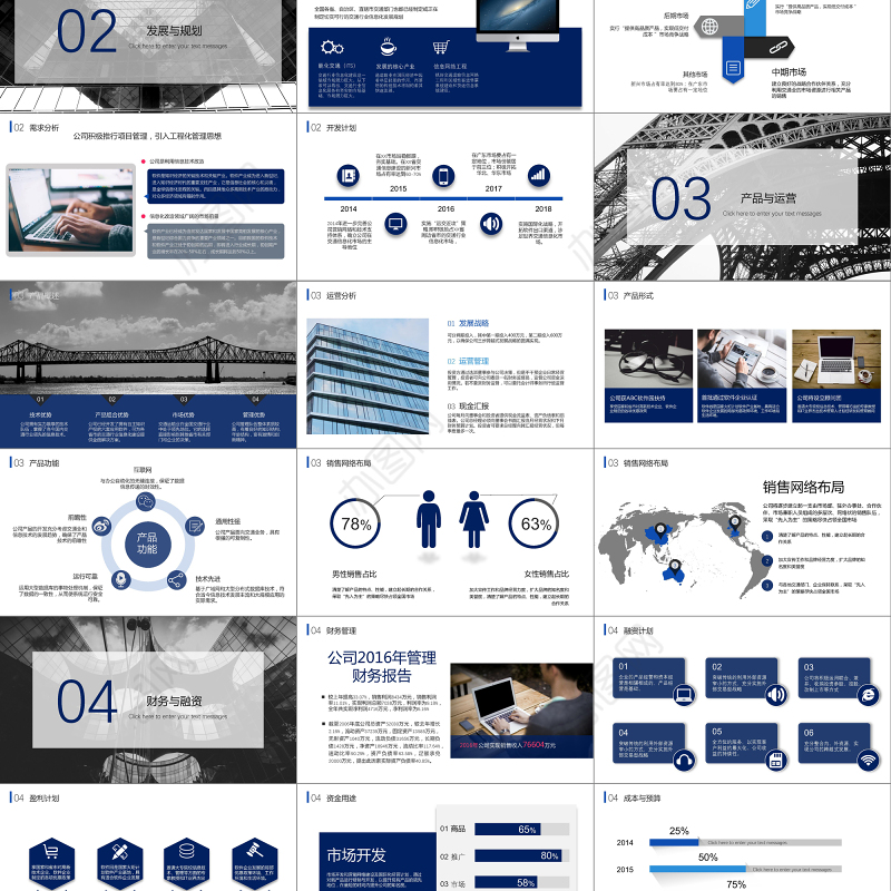 创业融资商业计划书PPT模板