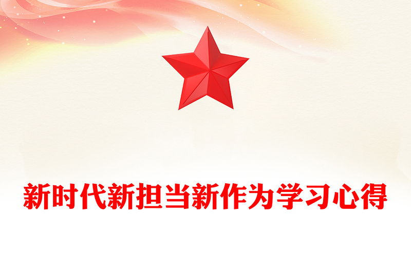 新时代新担当新作为学习心得