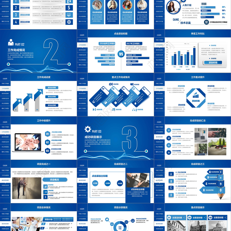 2018狗年商务销售部年终总结动态PPT