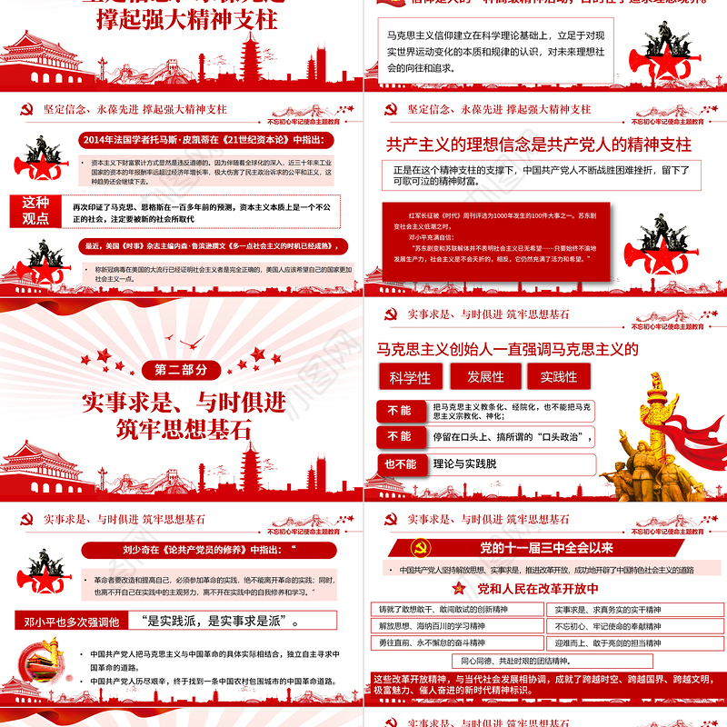 在“四史”教育中汲取党性修养的智慧PPT模板