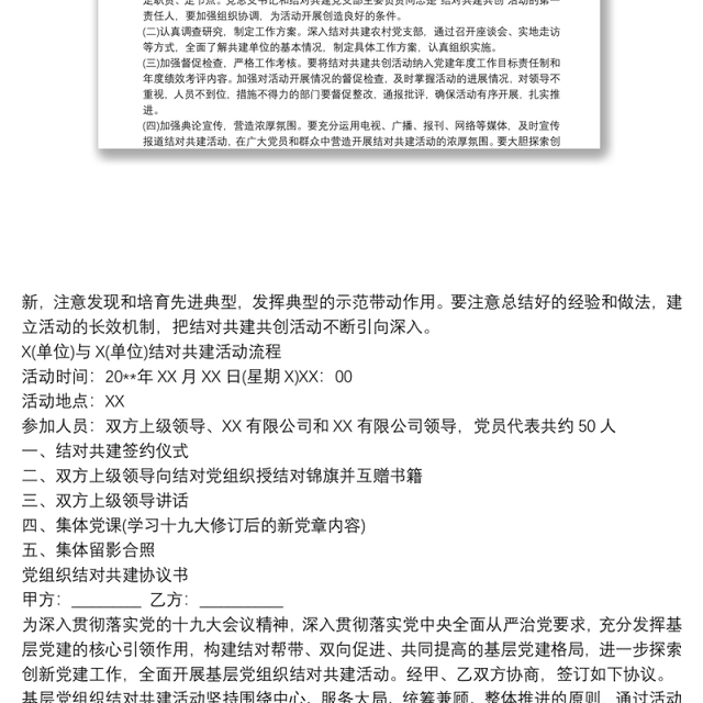 党支部共建活动方案 3篇