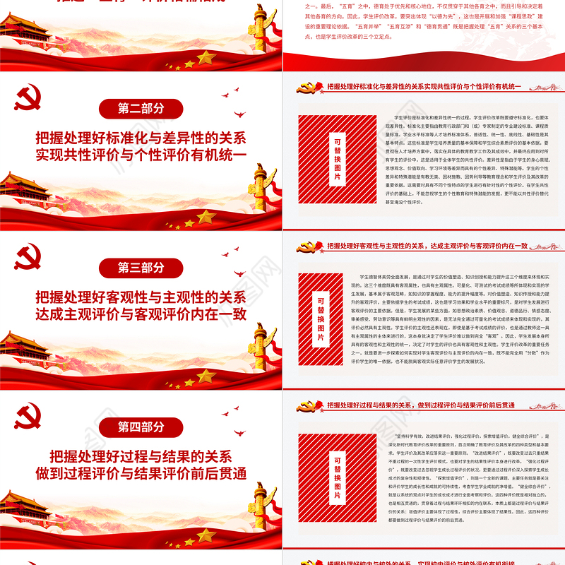 对学生全面发展的评价改革要把握好六大关系PPT简洁大气培养德智体美劳全面发展的社会主义建设者和接班人学校课件