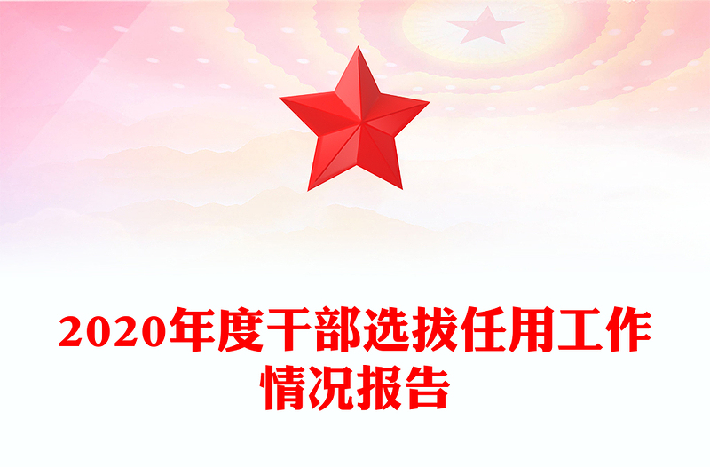 2020年度干部选拔任用工作情况报告