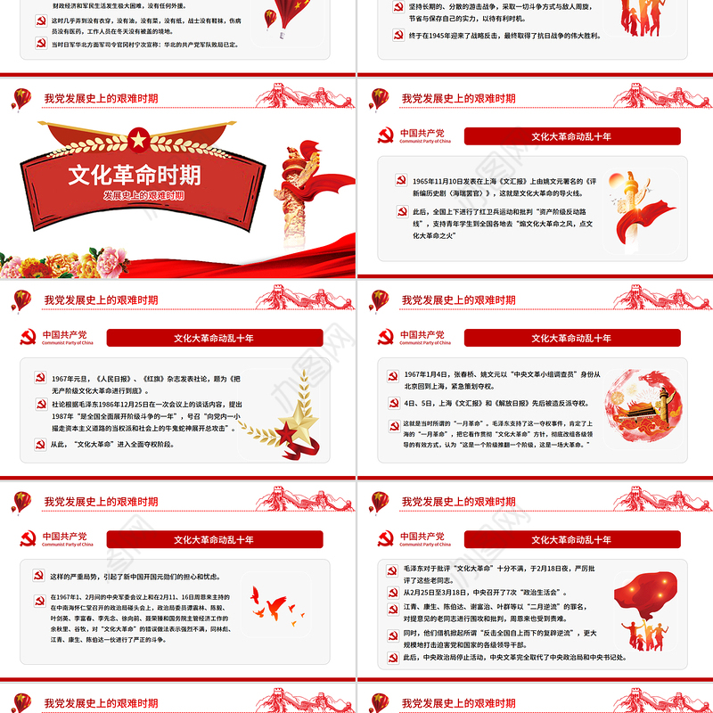 建党104周年党史学习教育PPT红色大气党的光辉历程党课下载