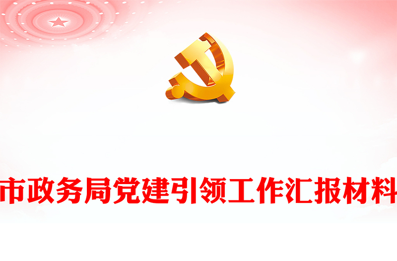 市政务局党建引领工作汇报材料