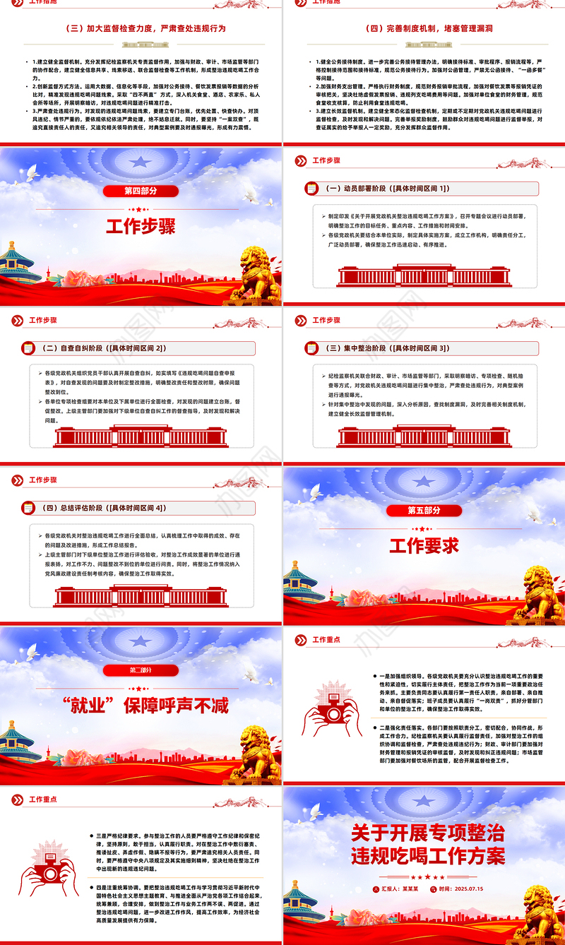 精品关于开展专项整治违规吃喝工作方案PPT模板