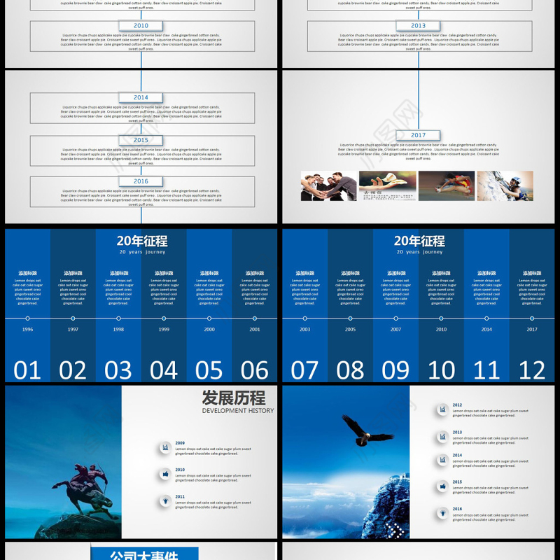 企业发展历程公司大事记PPT模板