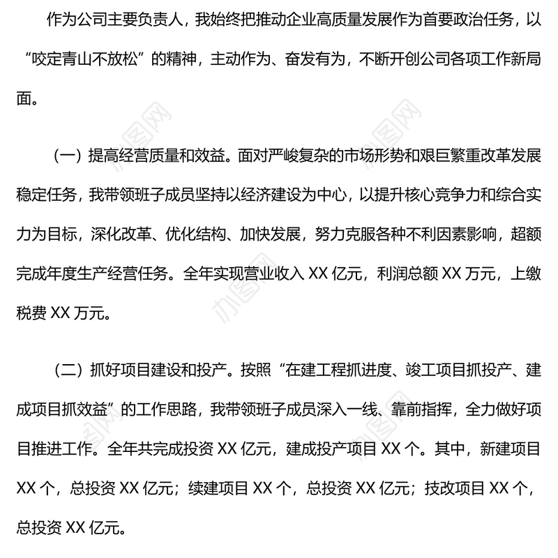 2024年总经理述职述廉报告