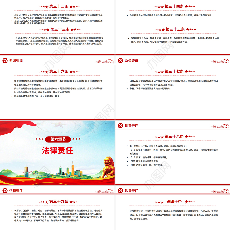 精美实用《住房租赁条例》PPT法律法规课件