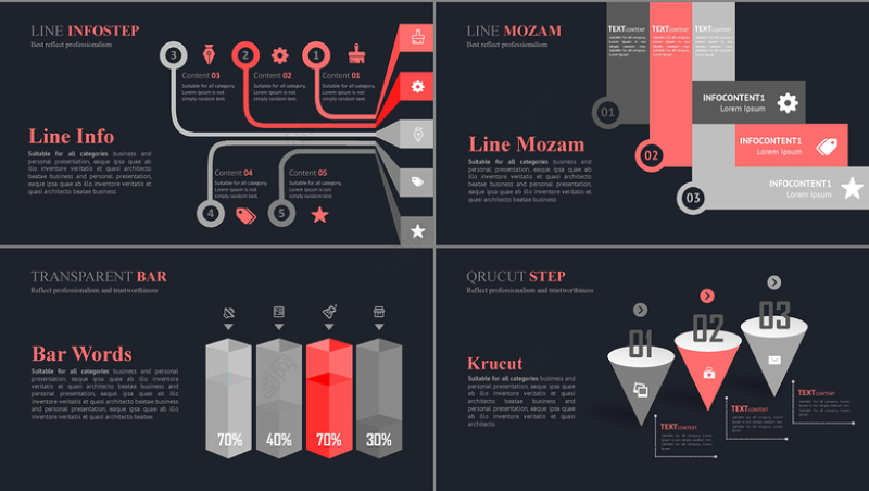 大气黑色质感商务动态PPT模板