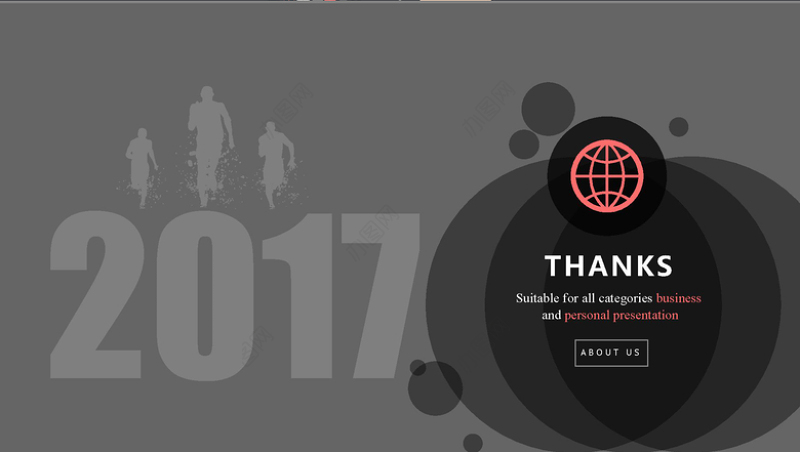 大气黑色质感商务动态PPT模板