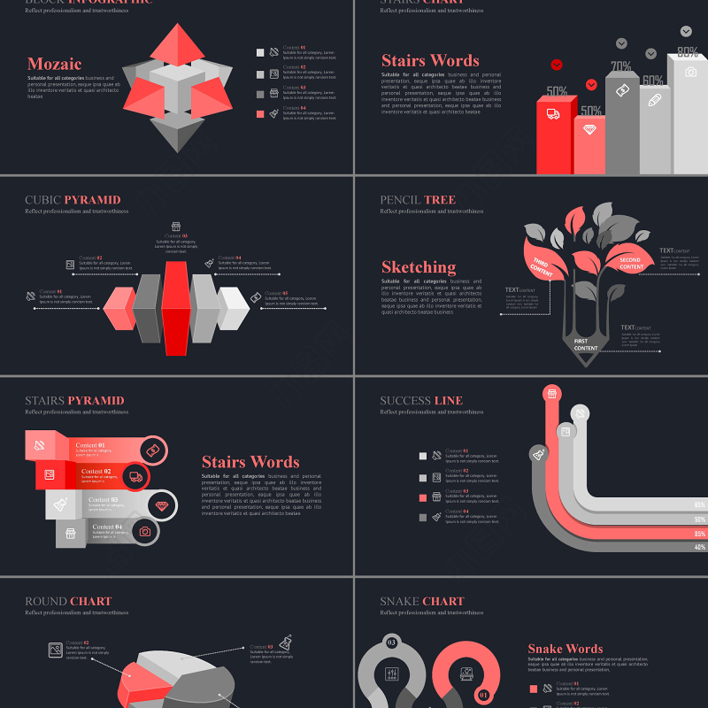 大气黑色质感商务动态PPT模板