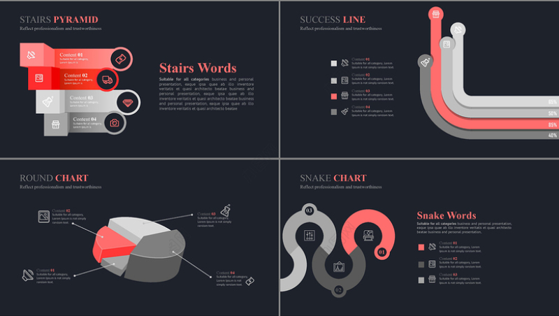 大气黑色质感商务动态PPT模板