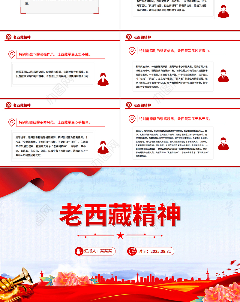 重温老西藏精神PPT中国精神谱系课件