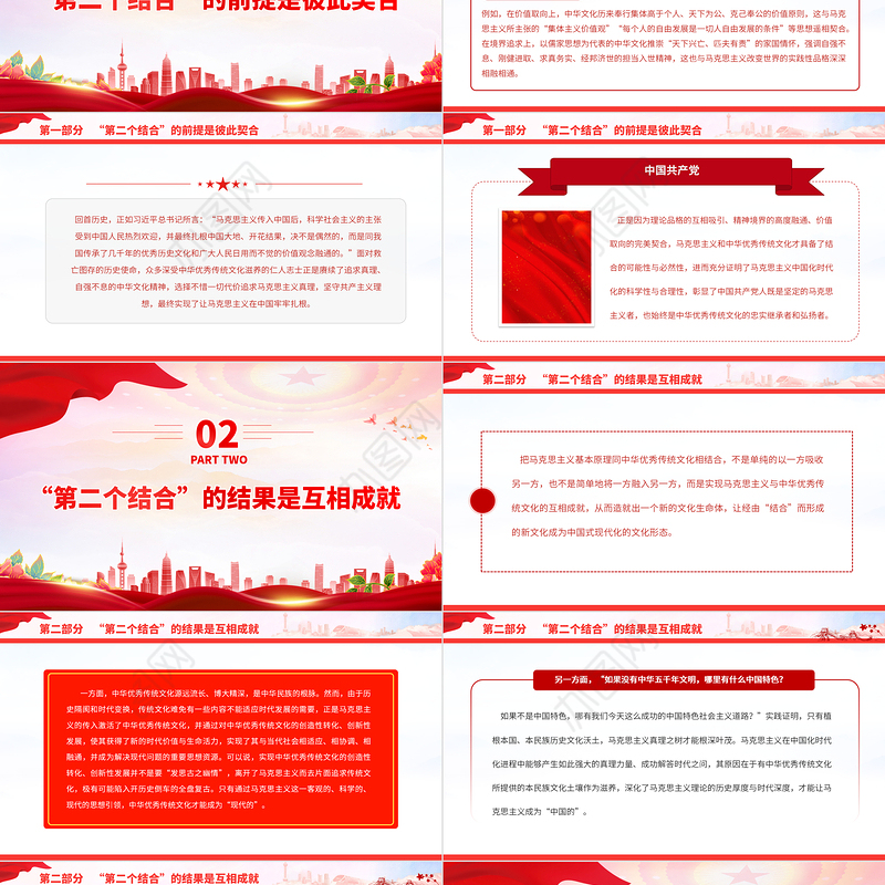 2023准确理解和把握“第二个结合”的理论意蕴与实践要求PPT大气精美风党员干部学习教育专题党课课件