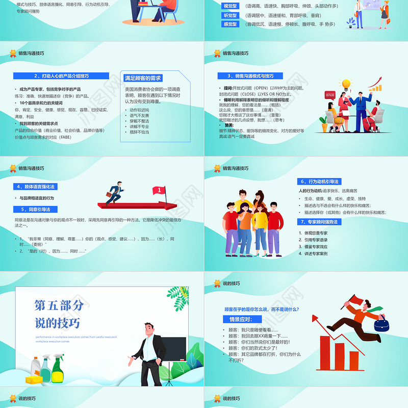 2022导购员销售技巧PPT简约风导购员销售技巧培训课件模板