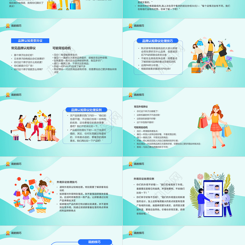 2022导购员销售技巧PPT简约风导购员销售技巧培训课件模板