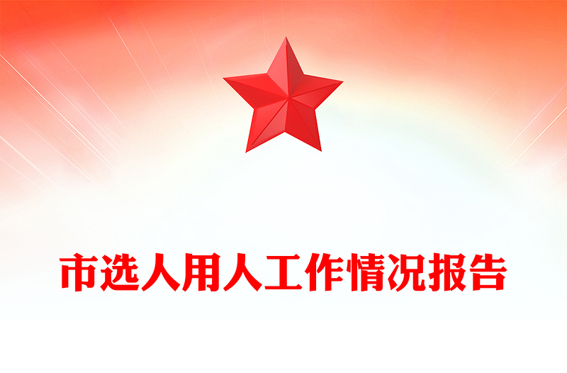 市选人用人工作情况报告