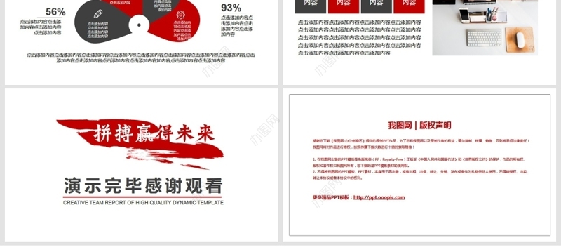 创意团队述职报告动态PPT