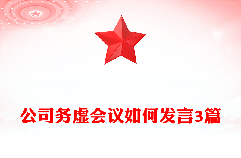 公司务虚会议如何发言3篇