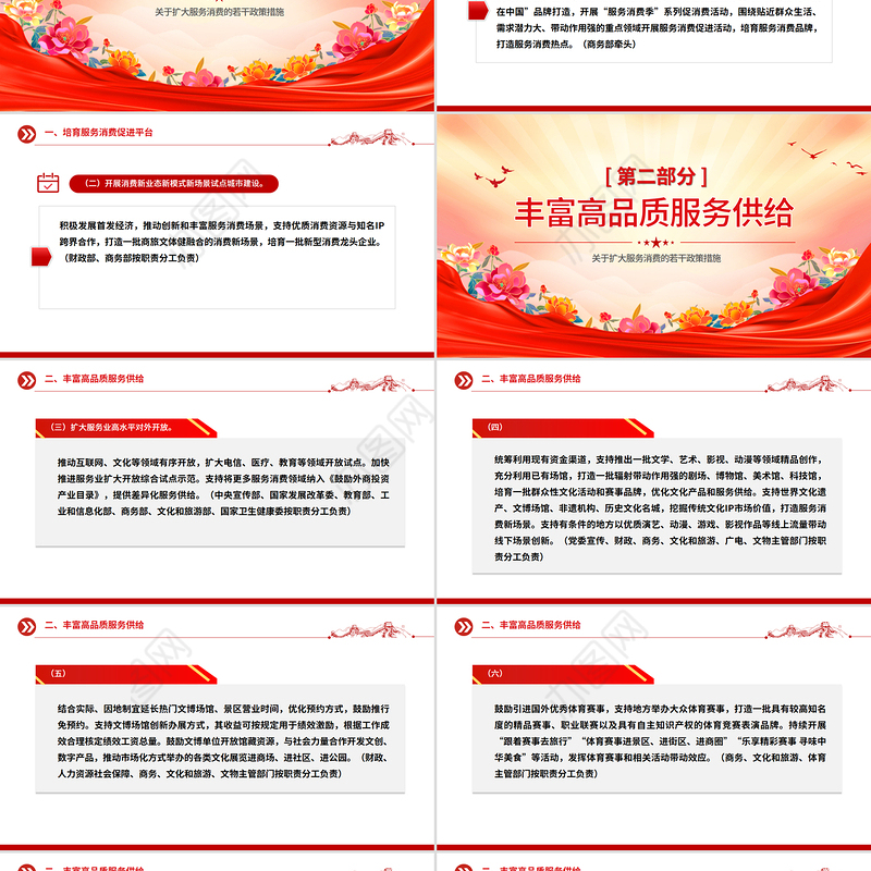 党政风《关于扩大服务消费的若干政策措施》PPT课件