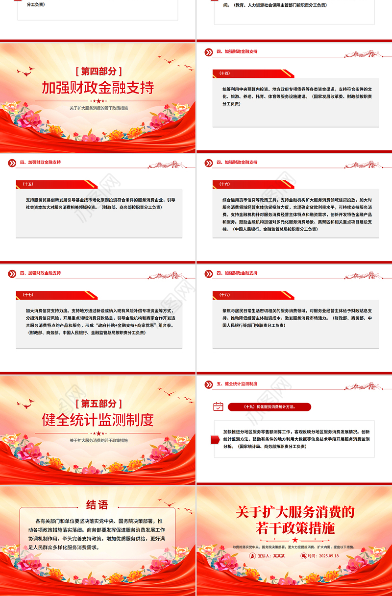党政风《关于扩大服务消费的若干政策措施》PPT课件