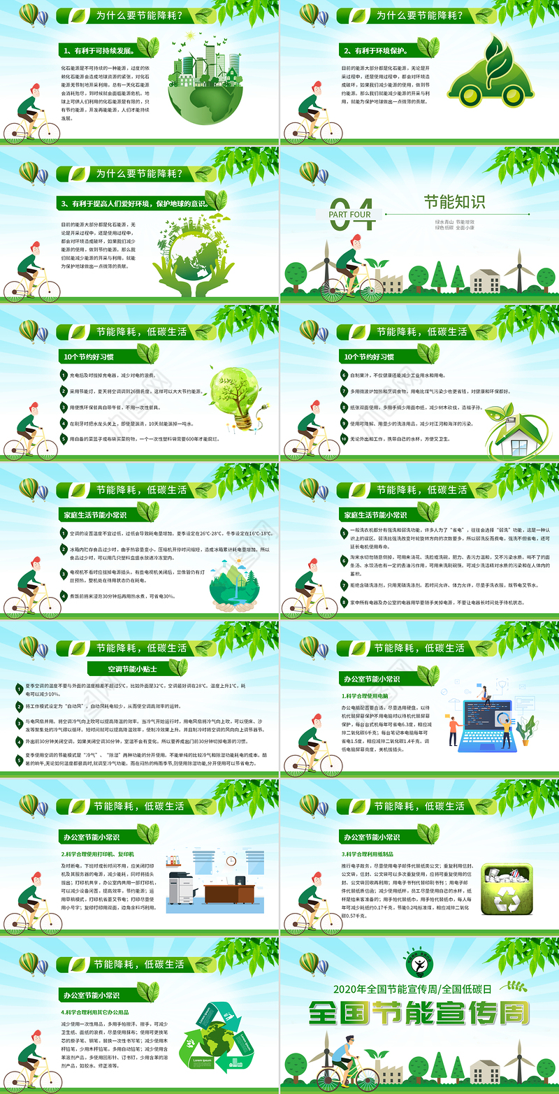 2020年节能宣传周及全国低碳日宣传教育PPT