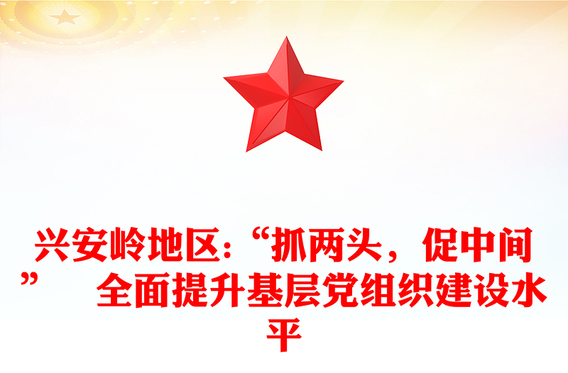 兴安岭地区:“抓两头，促中间” 全面提升基层党组织建设水平