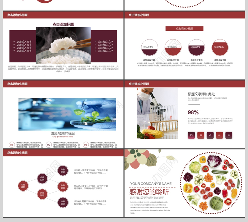 2017年创意食品安全问题PPT模板