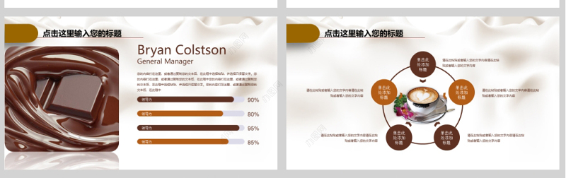 原创精美巧克力动态PPT模板-版权可商用