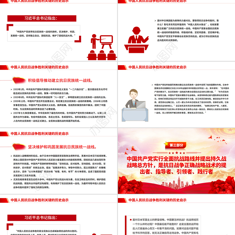 党政风中国人民抗日战争胜利关键的历史启示PPT党课下载
