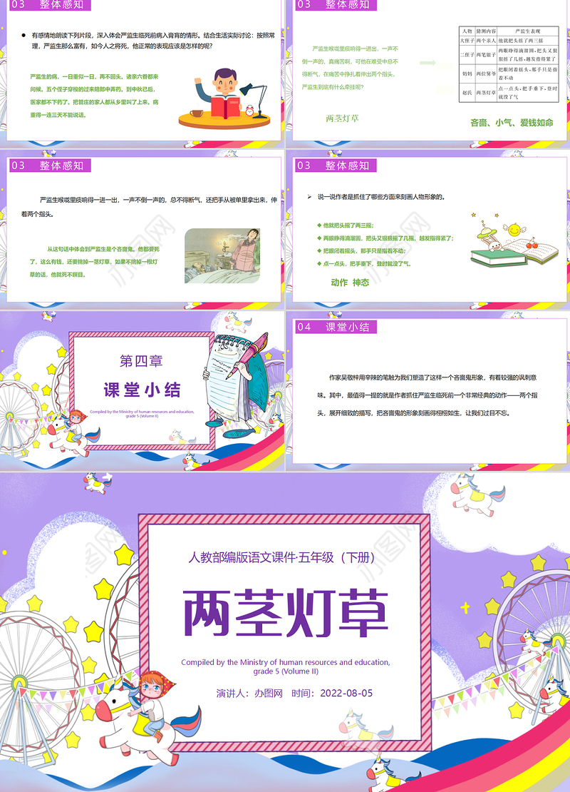 2022人物描写一组 两茎灯草PPT第13课小学五年级语文下册部编人教版教学课件