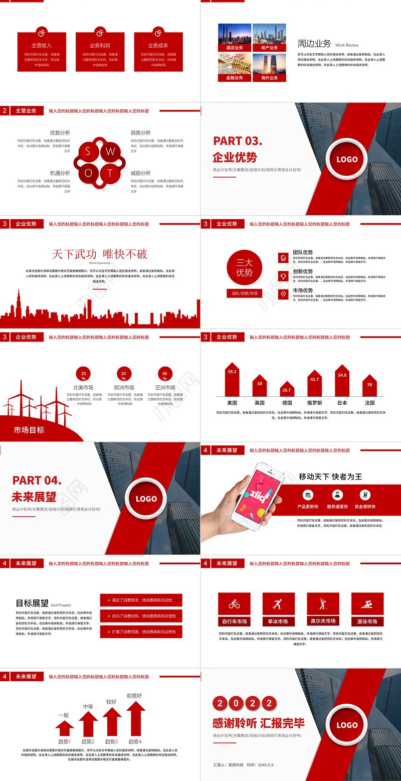 2022企业介绍PPT红色大气公司介绍模板下载