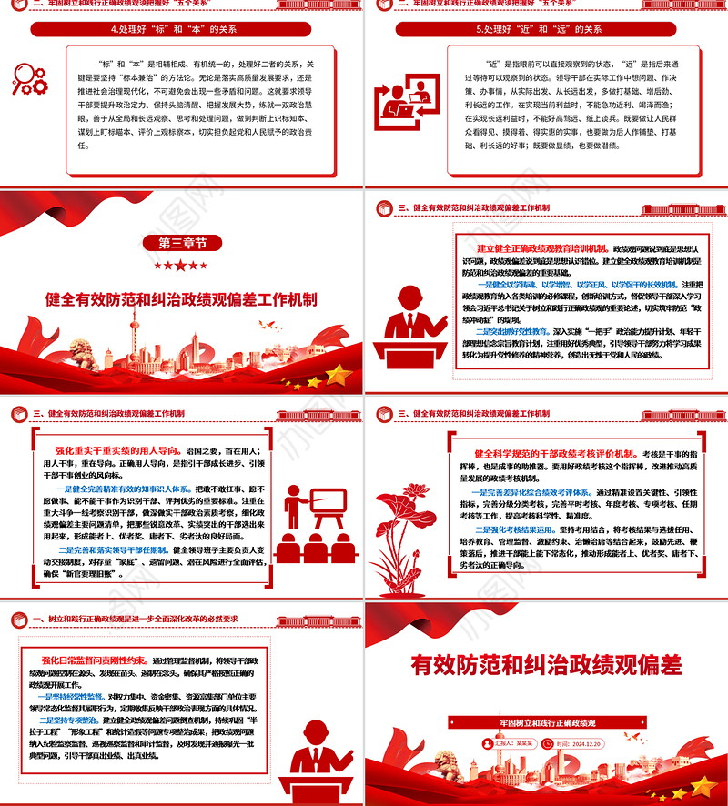 2025有效防范和纠治政绩观偏差ppt党政风牢固树立和践行正确政绩观主题党课