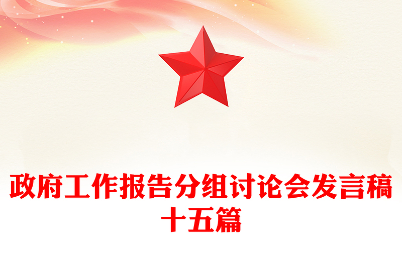 政府工作报告分组讨论会发言稿十五篇
