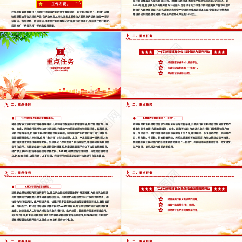 全国智慧农业行动计划(2024—2028年)PPT绿色精美三农课件