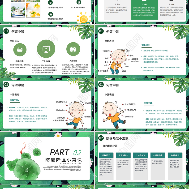 夏季防暑降温全攻略PPT模板
