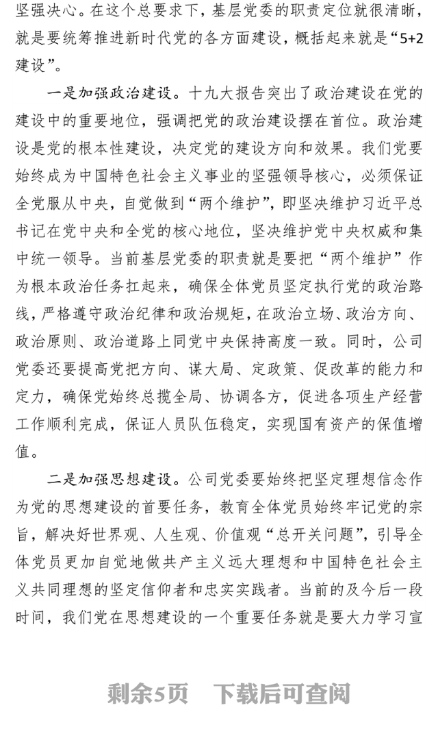 落实全面从严治党“两个责任”交流材料公文写作格式与范例大全