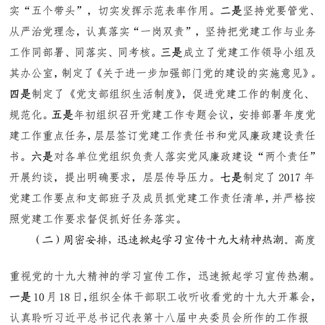 党建工作述职报告(个人)