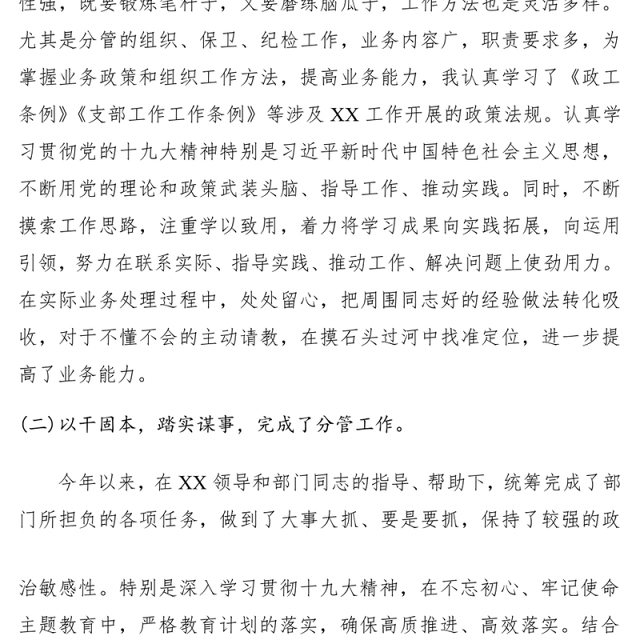 2019党支部书记年终述职报告
