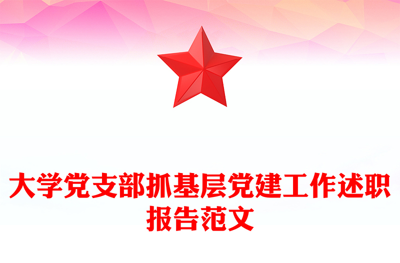 大学党支部抓基层党建工作述职报告范文