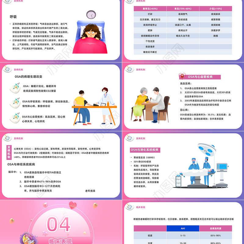 2023老年人睡眠障碍PPT卡通风老年人睡眠障碍课件模板下载